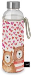 PPD Üvegflaska borosilicate üveg, neoprén védőhuzattal - 550ml - Love Bears