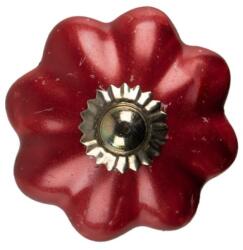 Clayre & Eef Kerámia ajtófogantyú - piros