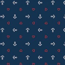 Ambiente Anchor Heart Blue papírszalvéta 33x33 cm