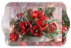 Ambiente Amaryllis Bouquet műanyag tálca 13x21 cm