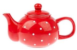  D. KK191016 Kerámia teáskanna pöttyös, 1000ml, piros