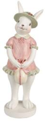 Clayre & Eef Húsvéti dekoráció - Fehér nyuszilány rózsaszín ruhában - szep-otthon - 13 590 Ft