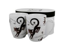 Duo Gift Porcelán bögre szett - 380ml - Charming Cats