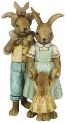 Clayre & Eef Húsvéti dekoráció - Nyuszicsalád műanyag dekorfigura