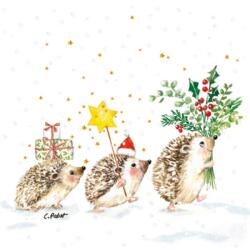 PPD Christmas Hedgehogs papírszalvéta 33x33cm, 20db-os