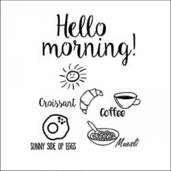 Ambiente Hello Morning papírszalvéta 33x33cm, 20db-os