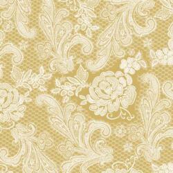 PPD Lace Royal gold white papírszalvéta 33x33cm, 15db-os