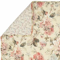 Clayre & Eef Nagy méretű - 240x260cm- steppelt ágytakaró - Vintage Virágos