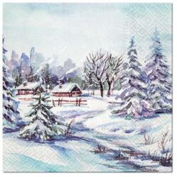 PAW Winter Village papírszalvéta 33x33cm, 20 db-os