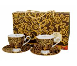 Duo Gift Porcelán csésze szett - 220ml - Klimt: Életfa