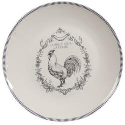 Clayre & Eef Porcelán tányér - 20x2cm - French Rooster