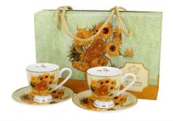 Duo Gift Porcelán csésze szett - 90ml - Van Gogh: Napraforgók