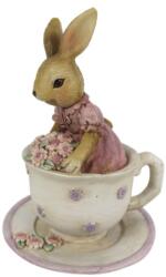 Clayre & Eef Húsvéti dekoráció - Nyuszilány virágos csészében