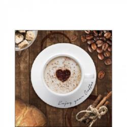 Ambiente Coffee Time papírszalvéta 25x25cm, 20db-os