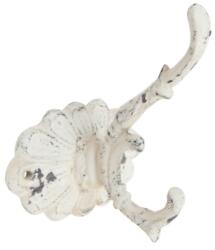 Clayre & Eef Fém fali fogas antikolt krém színű