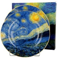 Duo Gift Porcelán desszertes tányér szett - 19cm - Van Gogh: Csillagos Éj