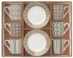 Easy Life Porcelán kávéscsésze szett - 100ml - Coffee Mania, Geoethnic