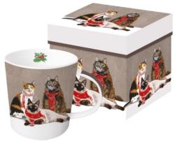 PPD Porcelán bögre - 350ml - dobozban, Scarf Cats
