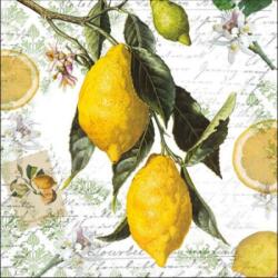 Ambiente Lemon papírszalvéta 33x33cm, 20db-os