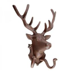 Esschert Design Öntöttvas akasztó, fogas, szarvas