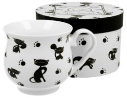 Duo Gift Porcelán bögre Retro - 480ml - Koty Czarne