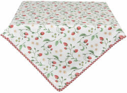 Clayre & Eef Asztalterítő 150x150cm Eper mintás