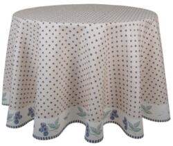 Clayre & Eef Asztalterítő 170cm, 100% pamut, Blueberry Fields