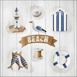 Ambiente Beach Elements papírszalvéta 33x33cm, 20db-os