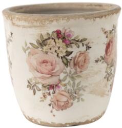 Clayre & Eef Kerámia virágcserép - rózsás - szep-otthon - 4 040 Ft