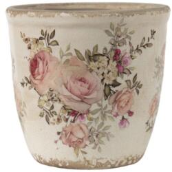 Clayre & Eef Kerámia virágcserép - rózsás - szep-otthon - 3 600 Ft