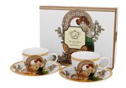 Duo Gift Porcelán kávés csésze szett - 70ml - Mucha: Topáz