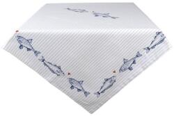 Clayre & Eef Asztalterítő - 150x150cm - Sea and Fish