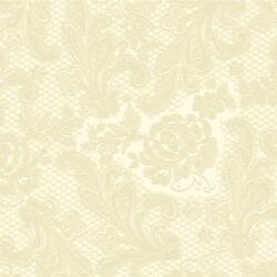 PPD Lace Embossed ivory papírszalvéta 33x33cm, 15db-os