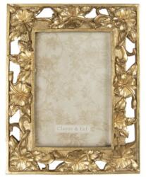 Clayre & Eef Képkeret, arany színű virágos