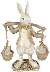 Clayre & Eef Húsvéti dekoráció - Csibéket cipelő nyuszi
