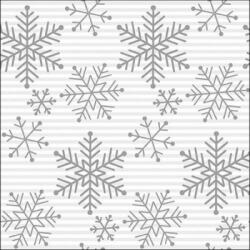 Ambiente Falling crystals silver papírszalvéta 33x33cm, 20db-os
