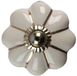 Clayre & Eef Kerámia virág formájú bútorfogantyú