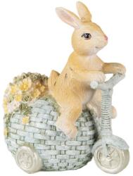 Clayre & Eef Húsvéti dekoráció - Nyuszi virágkosár alakú triciklin