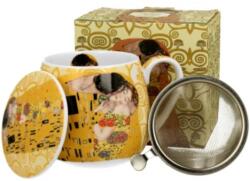 Duo Gift Porcelán bögre tetővel - 430ml - Klimt: The Kiss