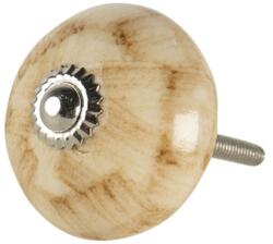 Clayre & Eef Kerámia Ajtó Fogantyú Márványmintás Barna