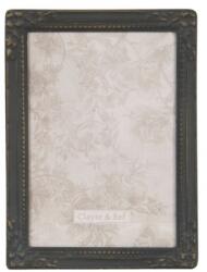 Clayre & Eef Fém Fényképkeret Fekete Díszes