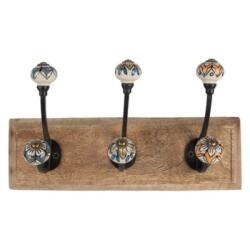 Clayre & Eef Falifogas fa hátlappal fém akasztóval