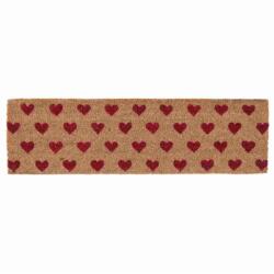 Clayre & Eef Lábtörlő - 75x22cm - piros szíves