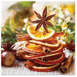 PAW Christmas Fruit papírszalvéta 33x33cm, 20db-os