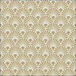 Ambiente Art Deco Gold White papírszalvéta 33x33cm, 20 db-os