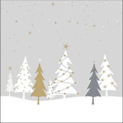 Ambiente Midnight Tree Grey papírszalvéta 33x33cm, 20 db-os