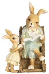 Clayre & Eef Húsvéti dekoráció - Nyuszi Papa mesét olvas nyuszi kislánynak