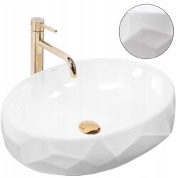 Rea Mosdókagyló Kerámia Asztali Rea Maya Ovális 60 cm Geometrikus Formák (REA-U5660)