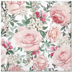  P. W. SDC122600 Gorgeous Roses papírszalvéta 25x25 cm, 20 db-os