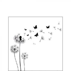 Ambiente Blowing Away black papírszalvéta 25x25cm, 20db-os